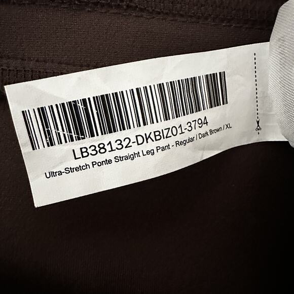 Quince Ponte Pants Womens XL Brown Ultra-Stretch Straight Leg Comfort Workwear - Picture 9 of 16